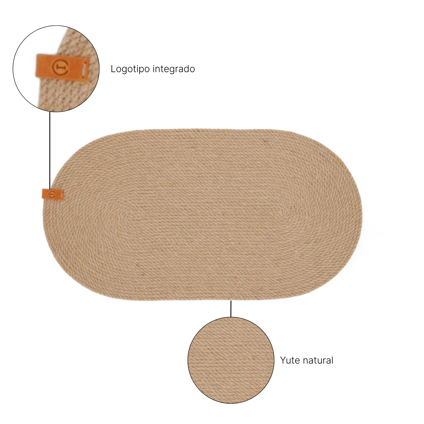 Base de Yute Natural para Comederos