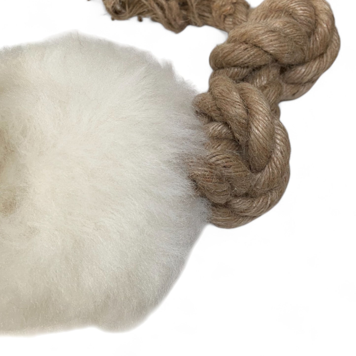 Trenza Natural Blanca– Juguete Artesanal para Perros