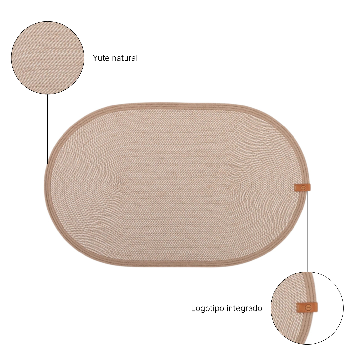 Base de Algodón Beige para Comederos