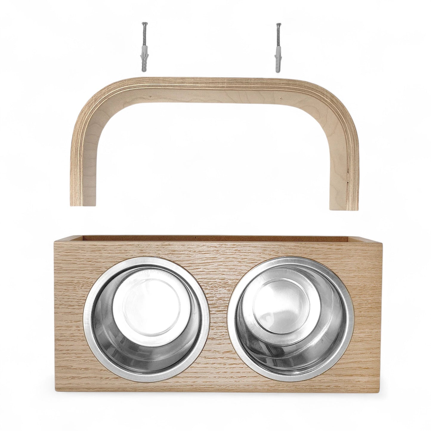 Comedero Elevado de Pared en Madera – Nordic Mood