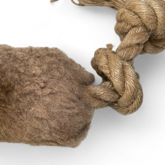 Trenza Natural Beige – Juguete Artesanal para Perros