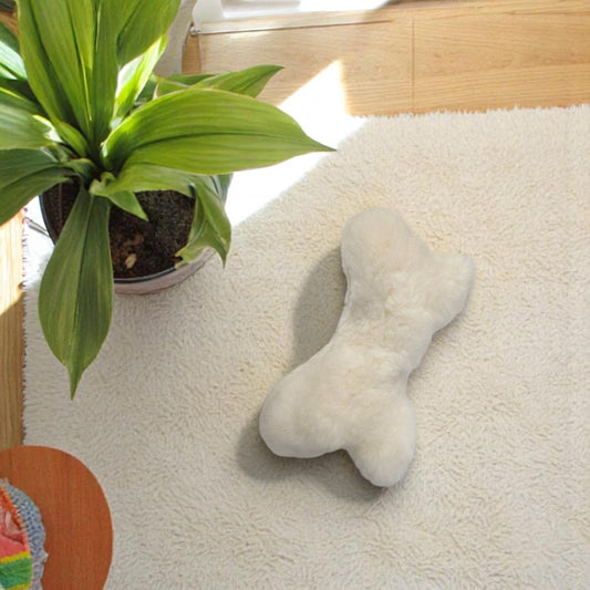 Hueso de Lana Natural – Juguete Artesanal para Perros